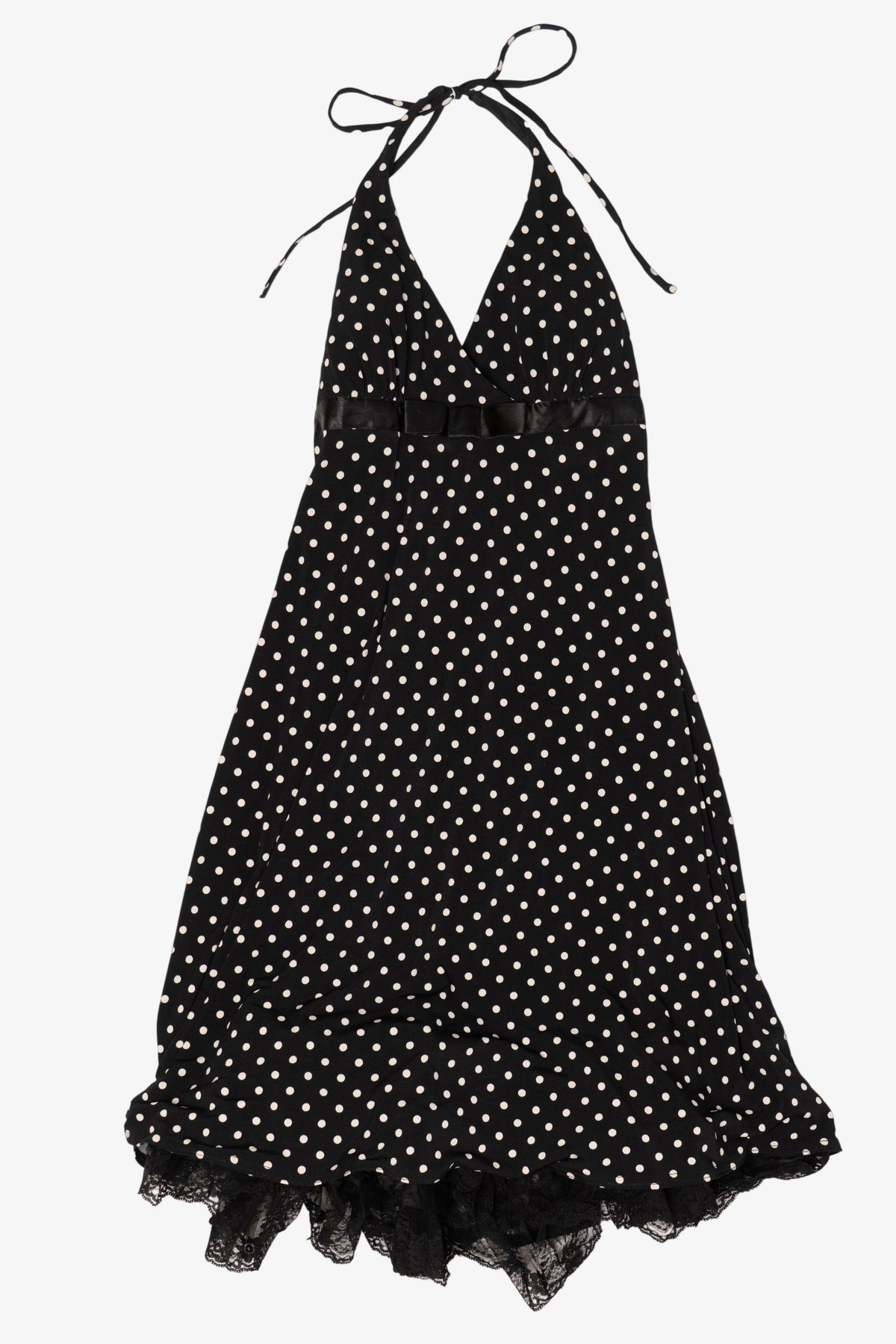 Vintage Y2k Polka Dot Jodi Kristopher Halter Dress (2000s)