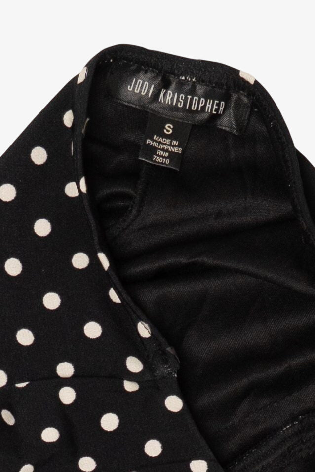 Vintage Y2k Polka Dot Jodi Kristopher Halter Dress (2000s)