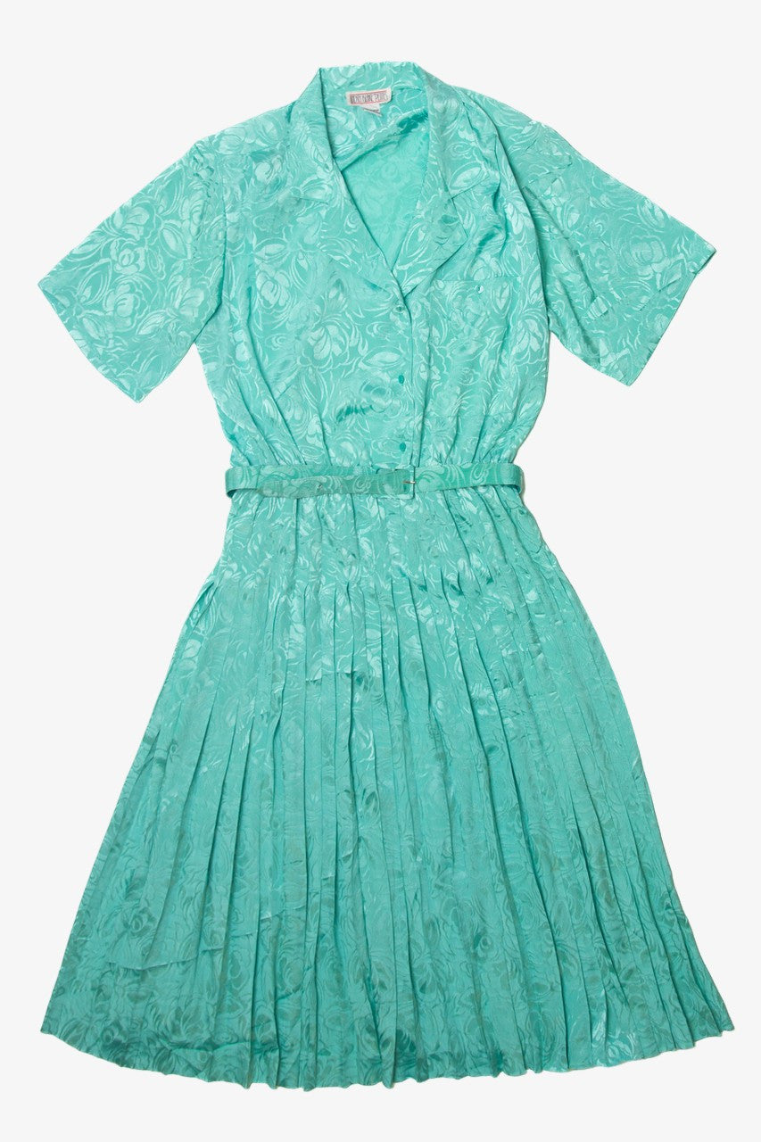 Vintage Turquoise Lindsey Blake Dress With Matching Belt