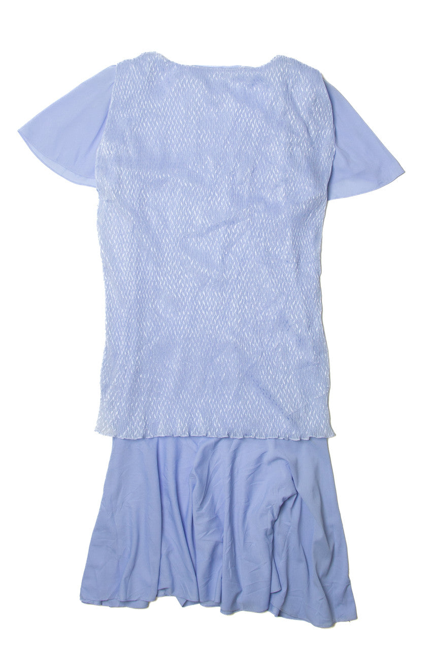 Vintage Blue Layered Dress