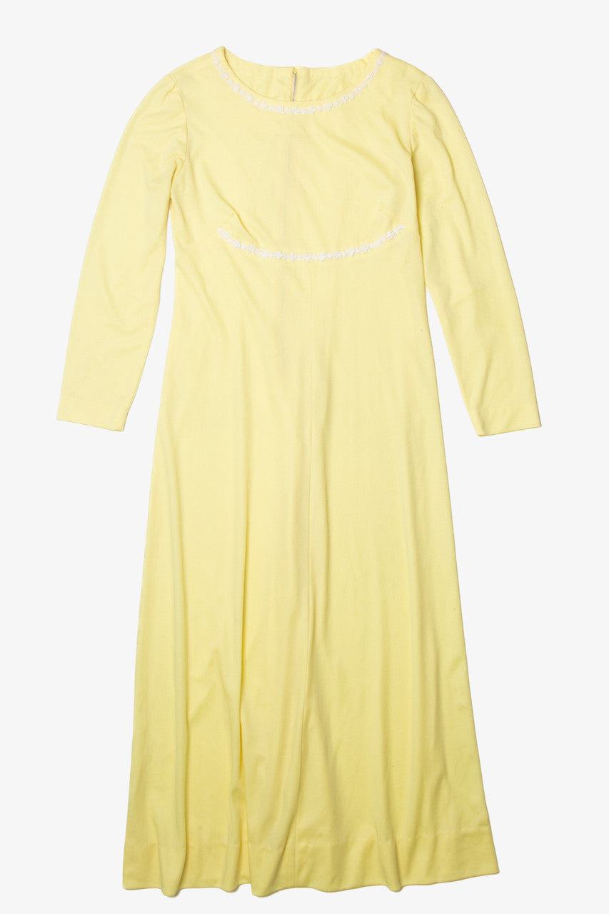 Vintage  Yellow Empire Dress