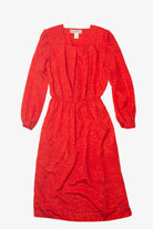 Vintage  Rhodes Collection Red Animal Print Dress