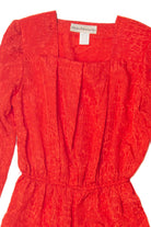 Vintage  Rhodes Collection Red Animal Print Dress