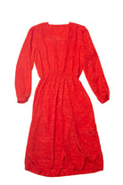 Vintage  Rhodes Collection Red Animal Print Dress