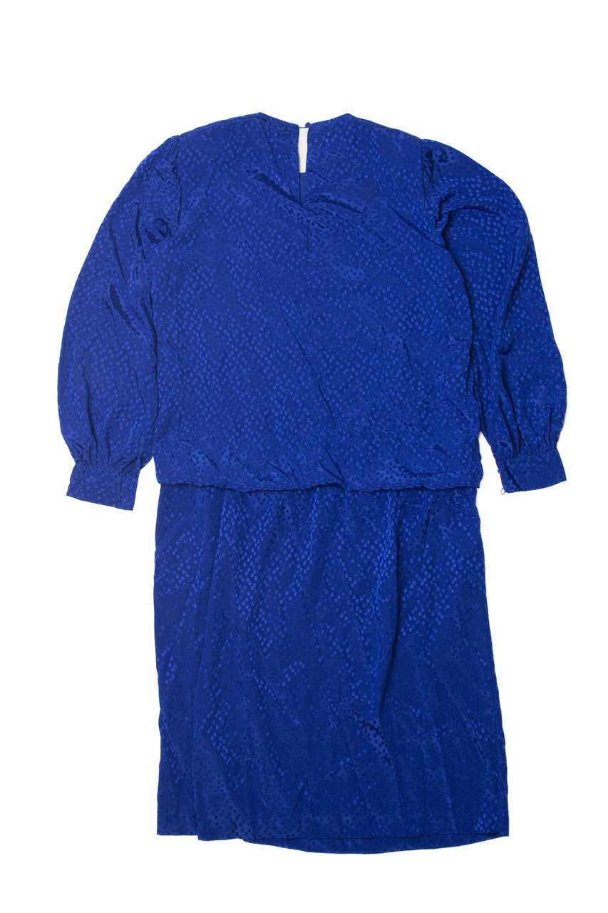 Vintage Bits and Pieces Blue Blouson Dress