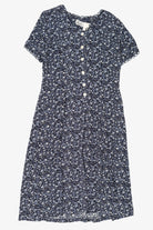 Vintage Navy Blue Kathie Lee Floral Dress (1990s)