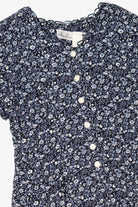 Vintage Navy Blue Kathie Lee Floral Dress (1990s)
