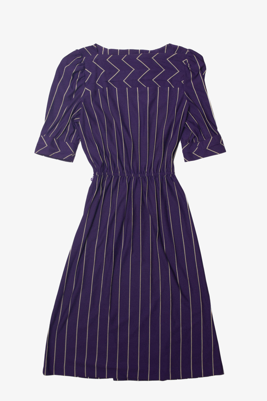 Vintage Pleasure Purple Striped Dress