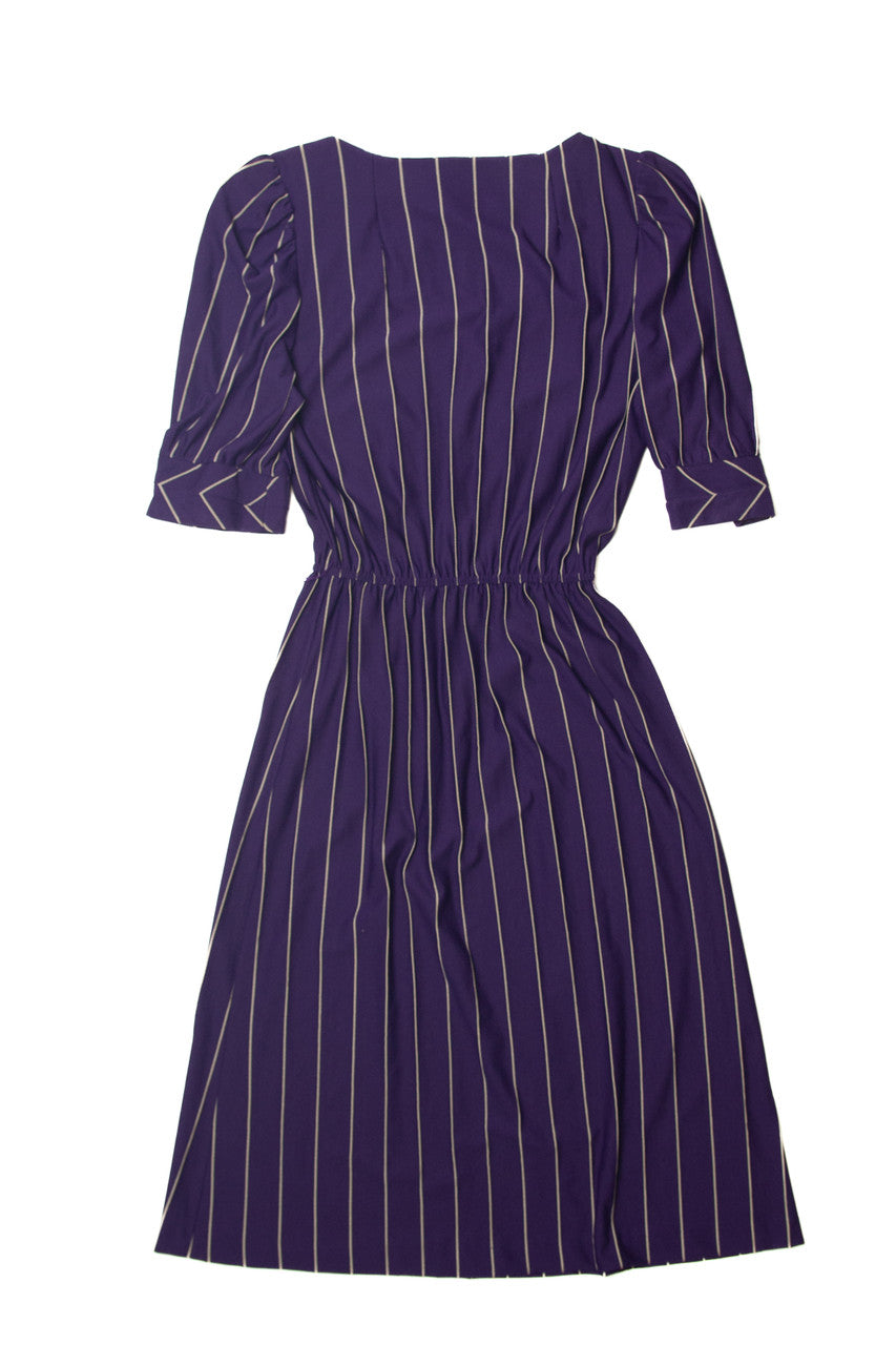 Vintage Pleasure Purple Striped Dress
