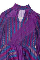 Vintage  M.L.S. Ltd. Purple Patterned Dress