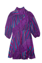 Vintage  M.L.S. Ltd. Purple Patterned Dress