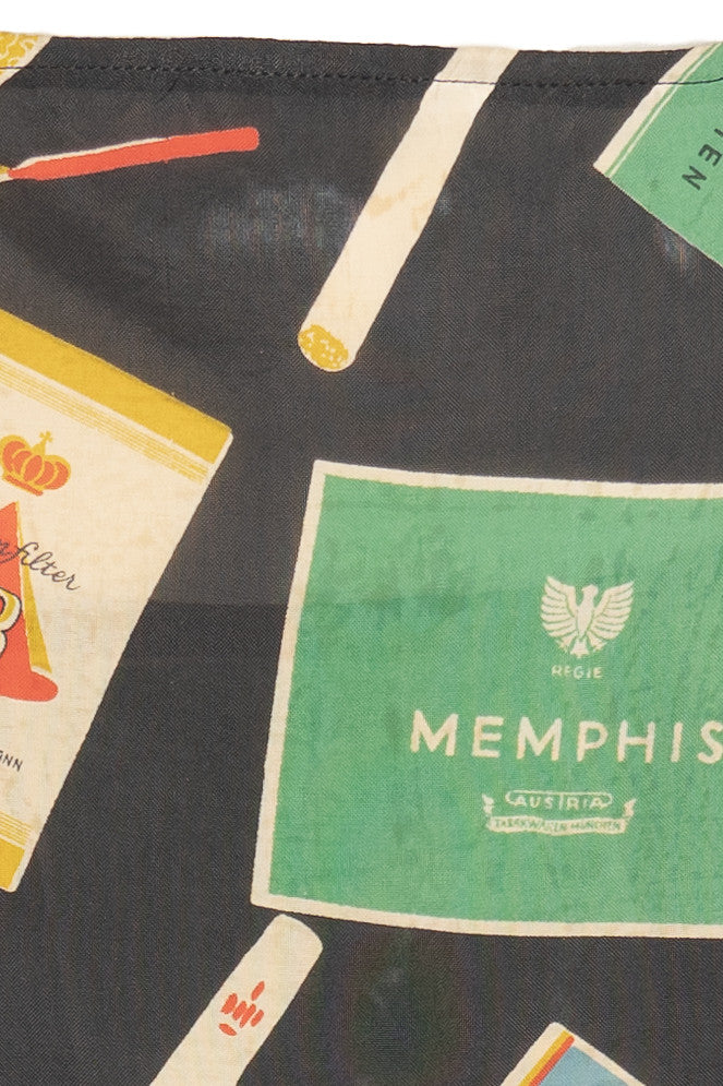 Vintage Advertising Cigarette Matchstick Novelty Promo Print Dress (1960s)