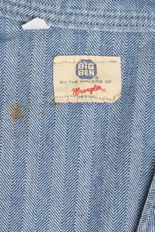 Vintage Distressed Big Ben Wrangler Mechanic Jumpsuit (1970s)