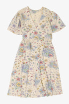 Vintage Spring V-Neck A Line Floral Dress (1990s)