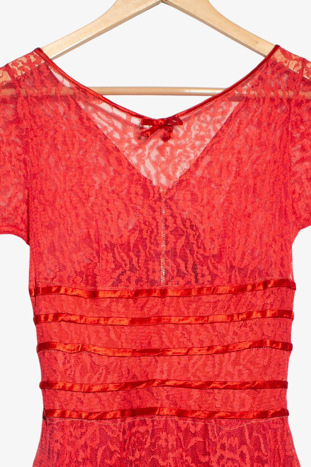 Vintage Red Lace Dress (1990s)