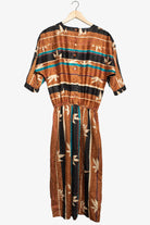 Vintage David Warren Button Back Maxi Dress (1980s)