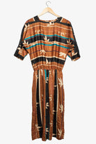 Vintage David Warren Button Back Maxi Dress (1980s)