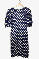 Vintage Polka Dot Button Up Dress (1970s)