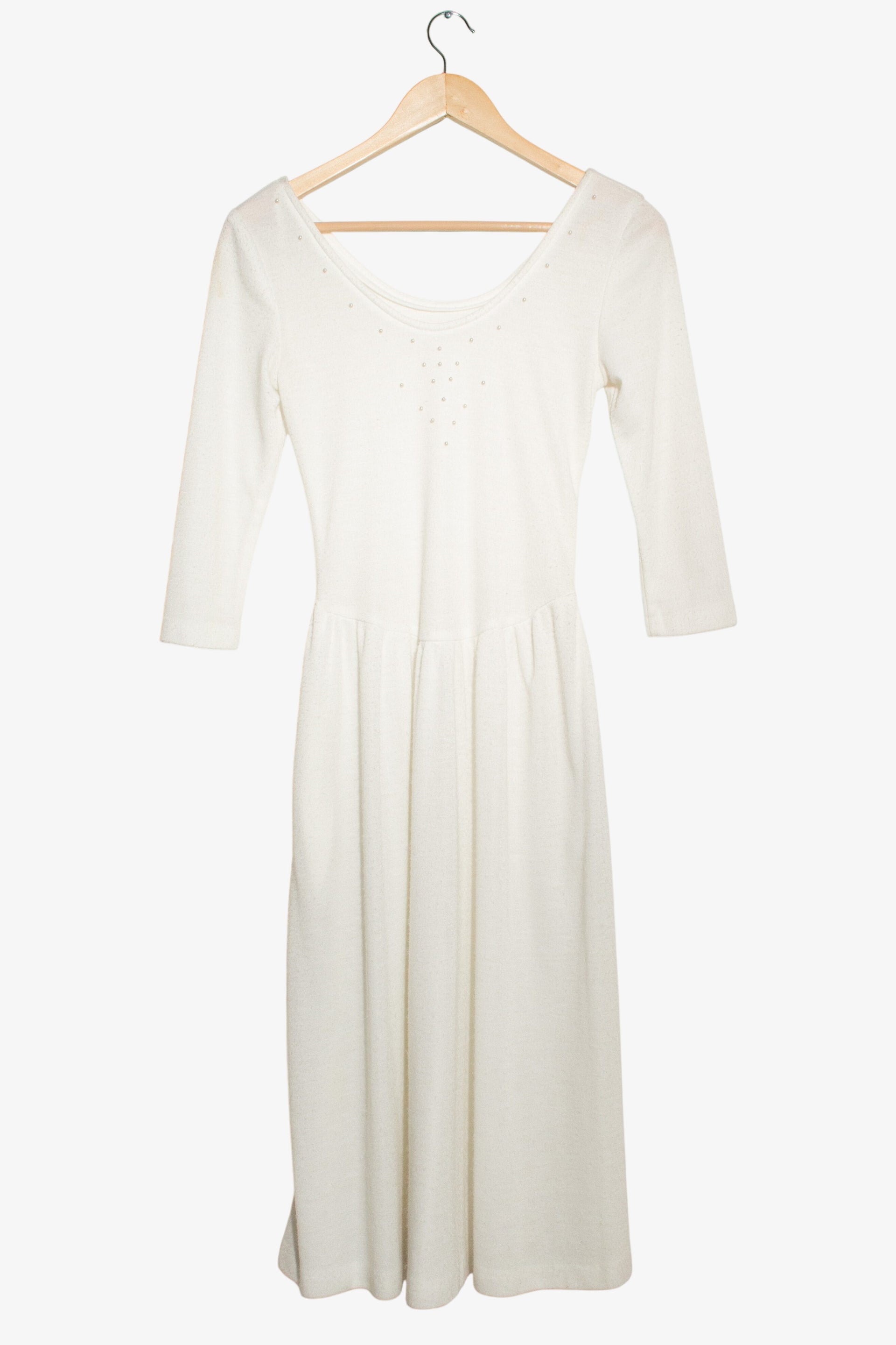 Vintage White Beaded Dress (1980s) Vintage White Beaded Dress (1980s)