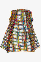 Vintage Open Weave Fiber Art Long Vest (2000s)