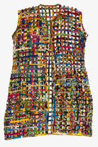 Vintage Open Weave Fiber Art Long Vest (2000s)