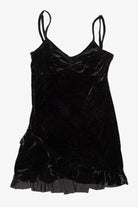 Vintage Black Velvet Mini Dress (1990s)