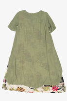 Vintage White Floral And Green Cardigan Dress (1990s)