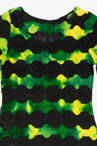 Vintage Green And Black Bell Sleeve Dress (1990s)