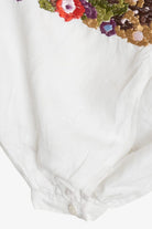 Boho Embroidered Puff Sleeve Mini Dress (2010s)