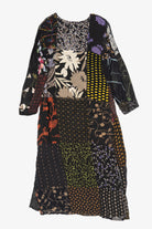 Vintage Black Sacred Threads Square Patches Maxi Dress (1990s)