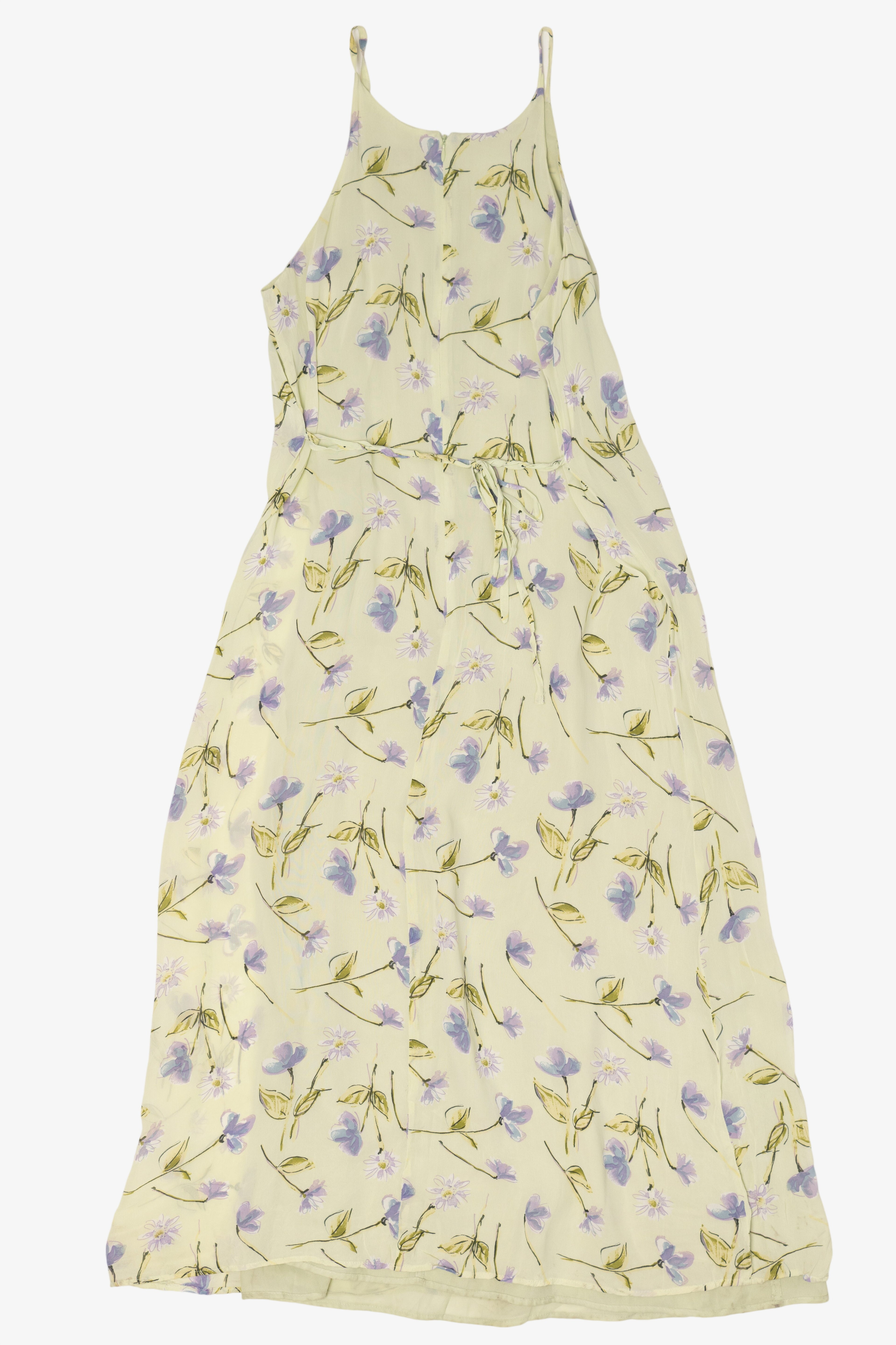 Vintage Yellow American Eagle Outfitters Floral Maxi Dress (1990s)