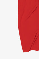 Vintage Red Miss Ashlee Collar Open Back Midi Dress (1980s)