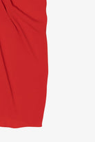 Vintage Red Miss Ashlee Collar Open Back Midi Dress (1980s)
