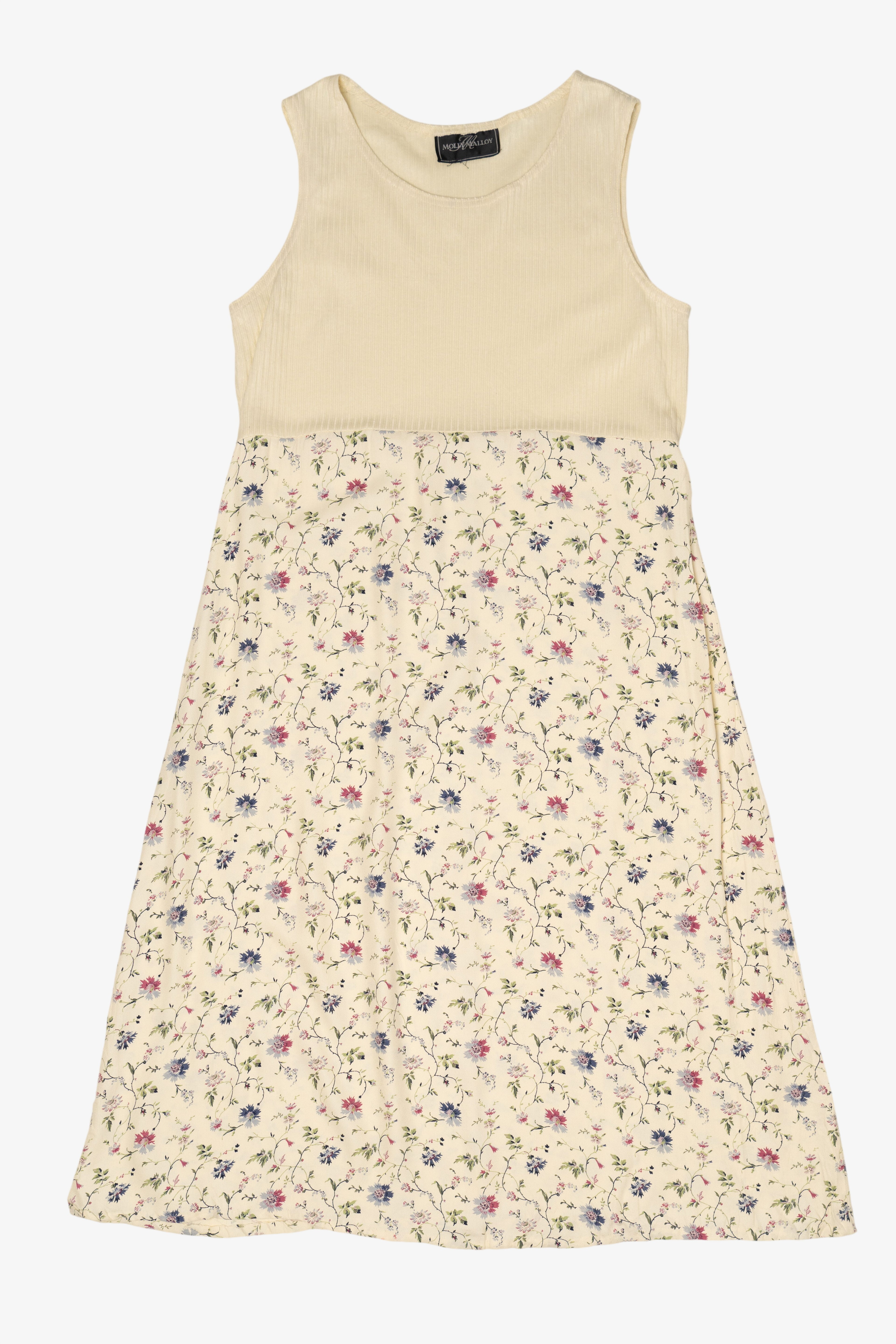 Vintage Ivory Molly Malloy Spring Floral Dress (1990s)