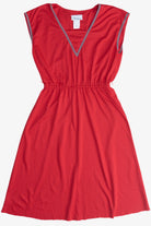 Vintage JSE Inc. California Cherry Red Midi Dress (1980s)