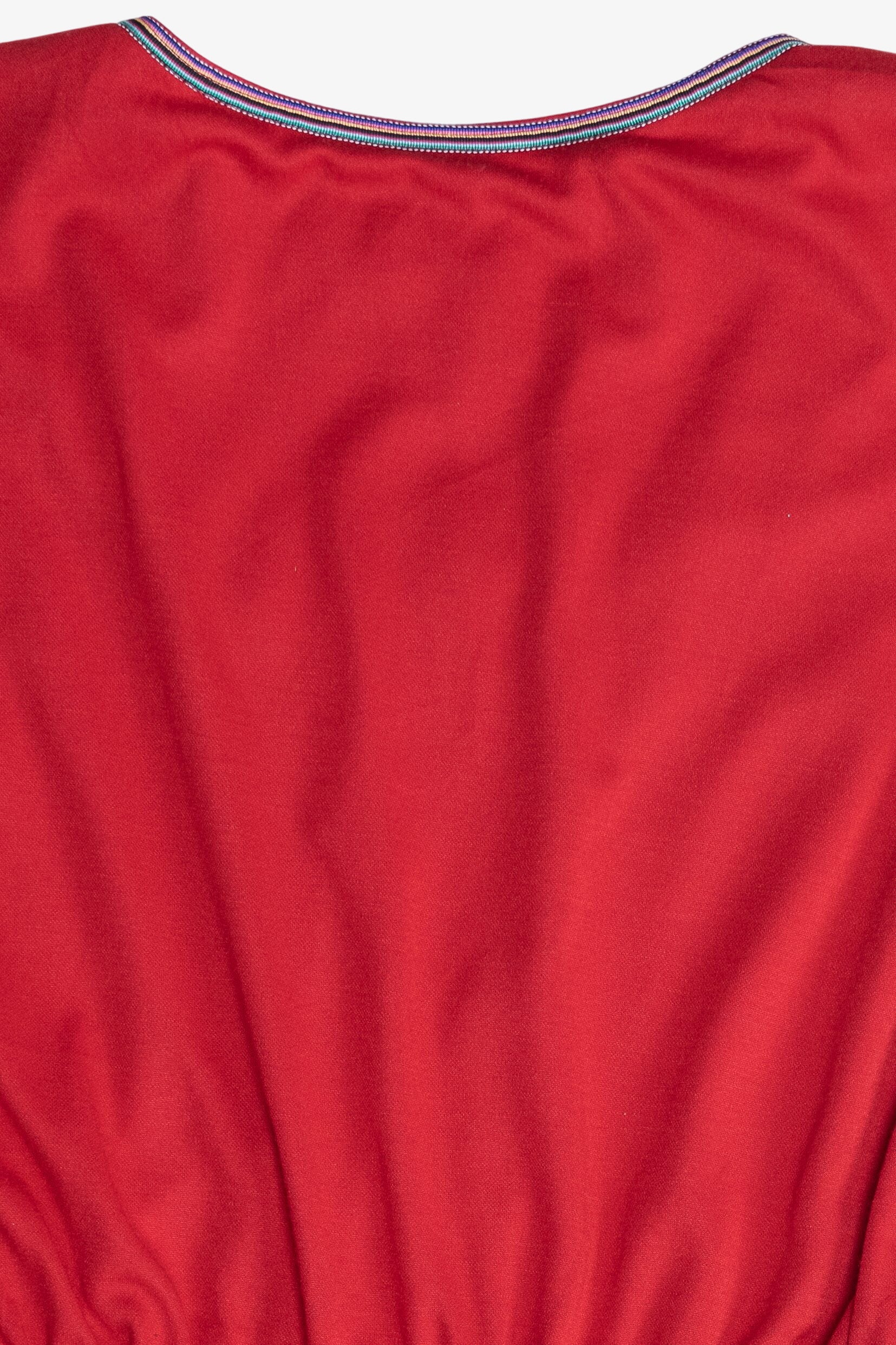Vintage JSE Inc. California Cherry Red Midi Dress (1980s)