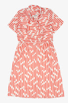 Vintage Red And White Striped Anthony Richards Pussy Bow Dress (1980s)