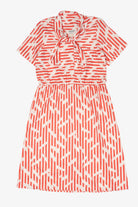 Vintage Red And White Striped Anthony Richards Pussy Bow Dress (1980s)