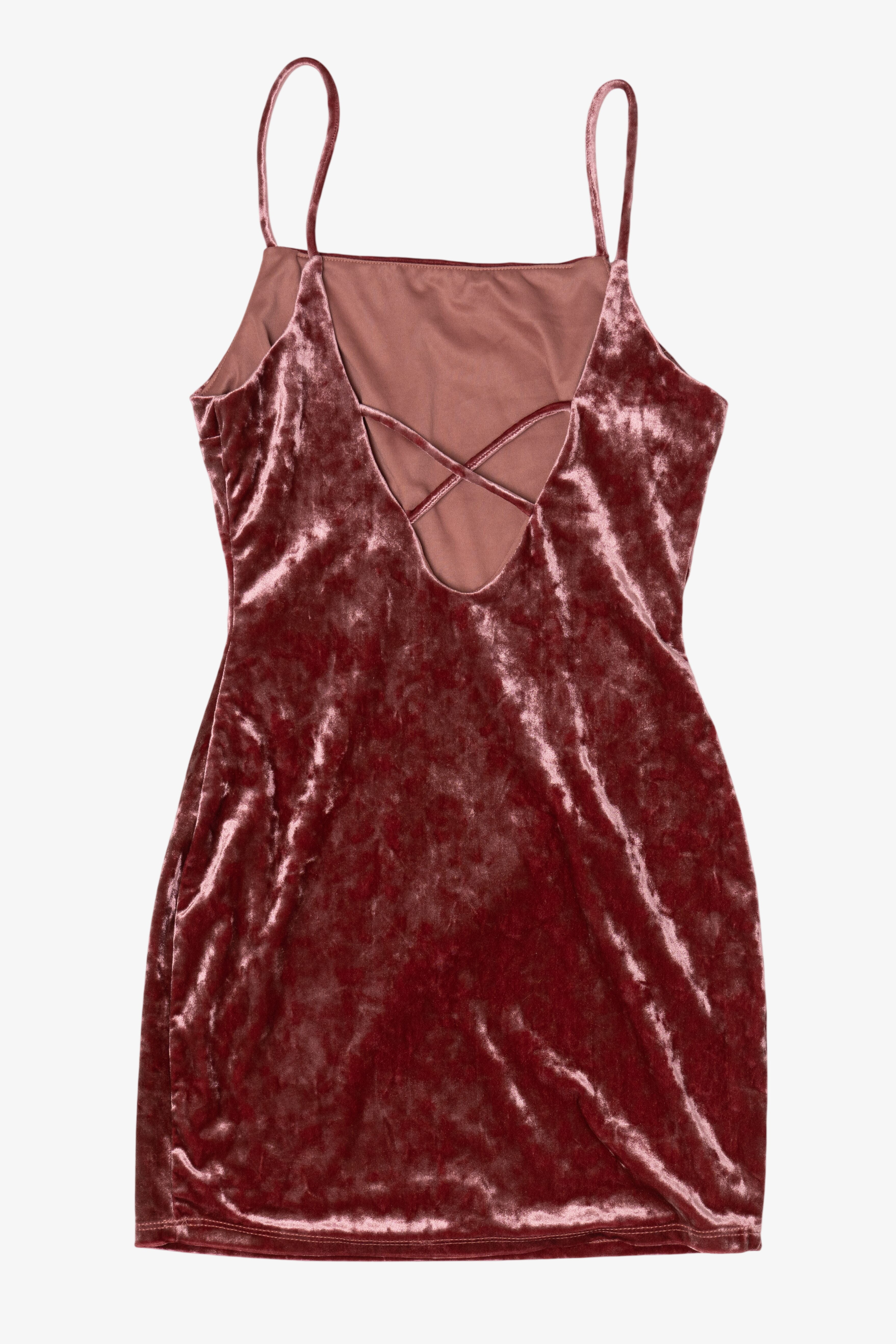 velvet mini dresses Pink Urban Renewal Crushed Velvet Mini Dress (2020s)