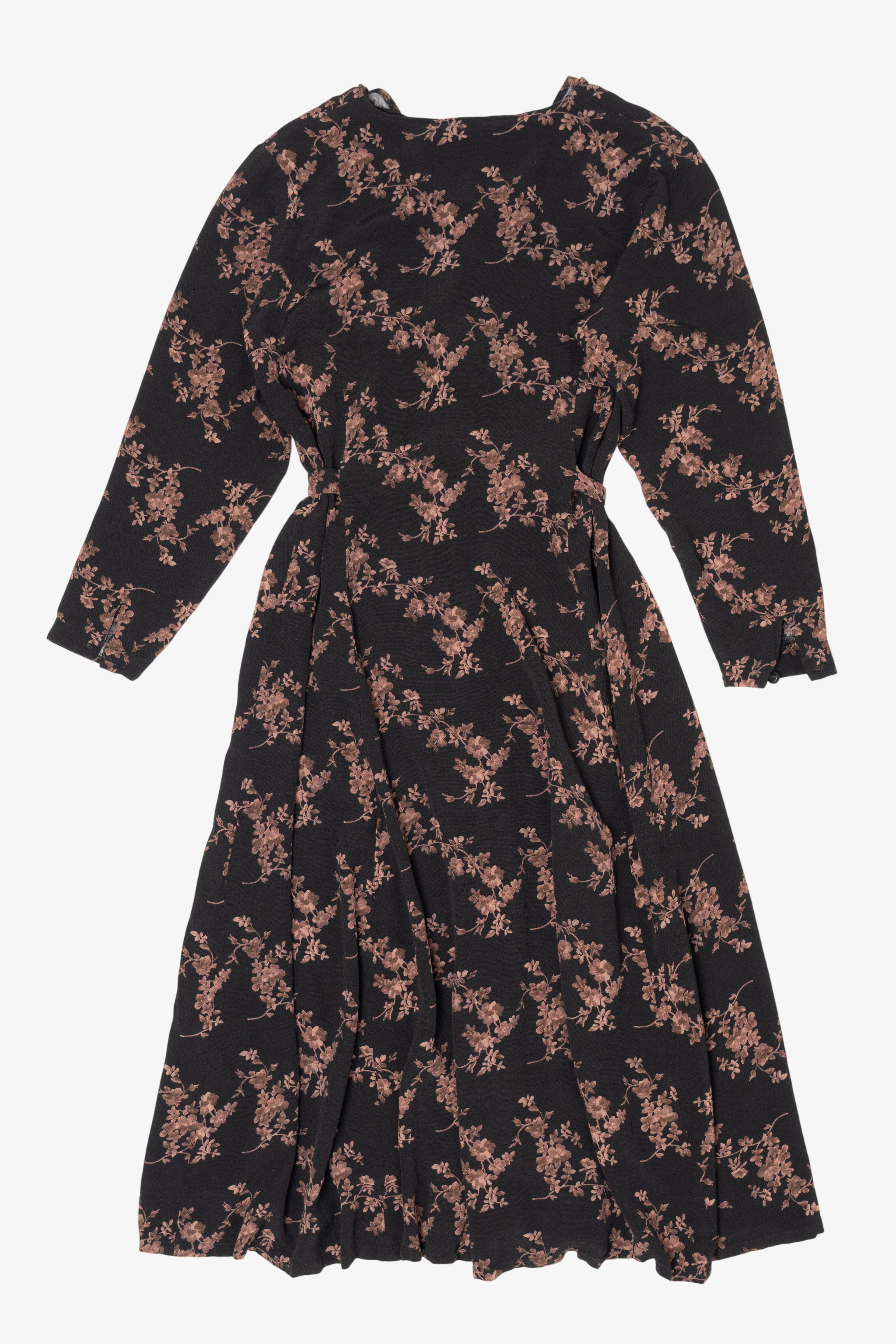 Vintage Black Telluride Clothing Co. Floral Maxi Dress (1990s)
