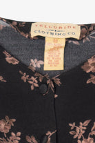 Vintage Black Telluride Clothing Co. Floral Maxi Dress (1990s)
