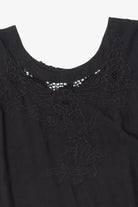 Vintage Black Embroidered Lace Sleeveless Dress (1990s)