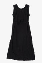 Vintage Black Embroidered Lace Sleeveless Dress (1990s)