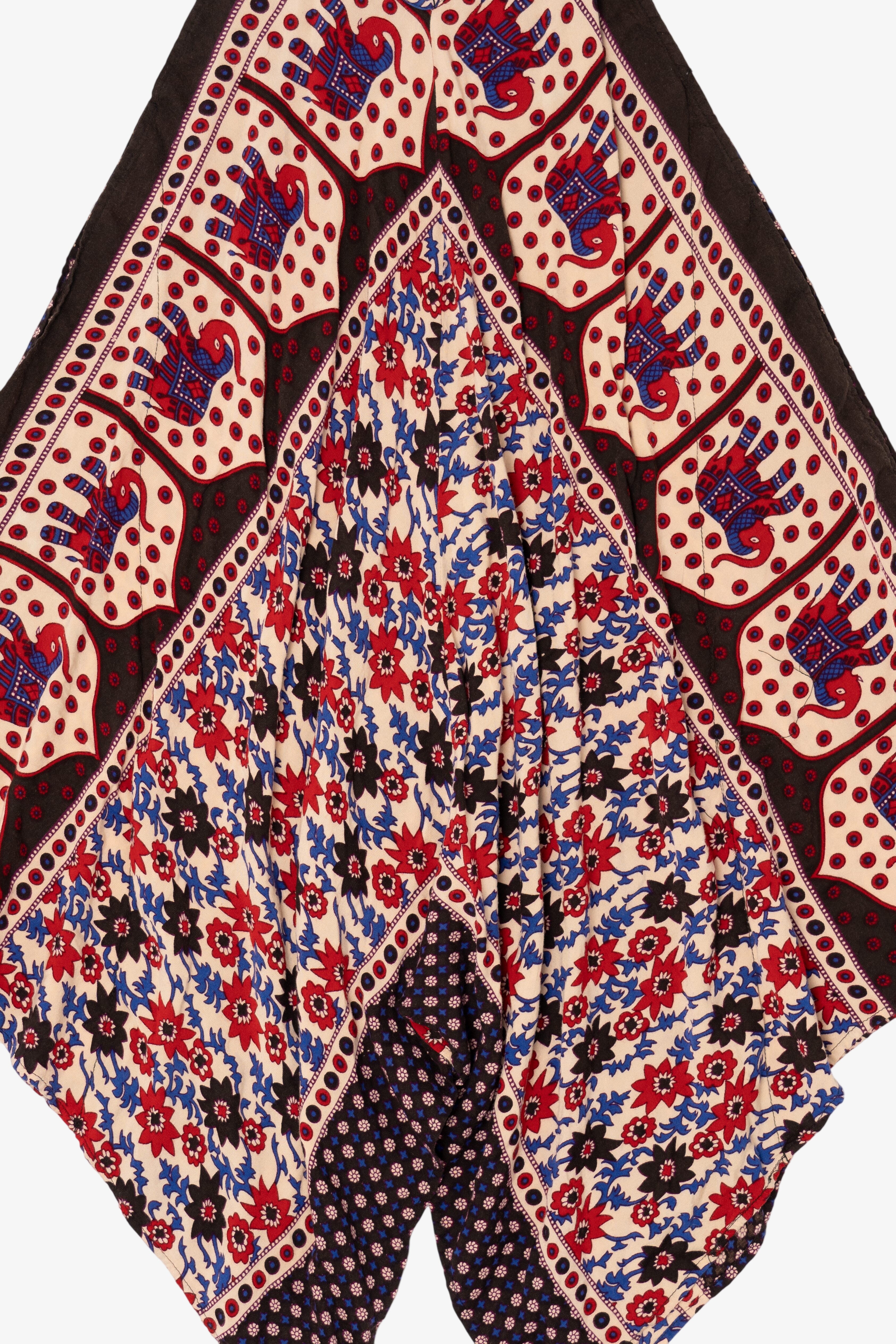 Vintage Speed Control Elephant Pattern Spaghetti Strap Tent Dress (2000s)