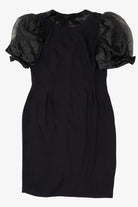 Vintage Union Made Black Michael Marcello Puff Sleeve Cocktail Dress (1980s)