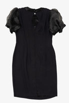 Vintage Union Made Black Michael Marcello Puff Sleeve Cocktail Dress (1980s)
