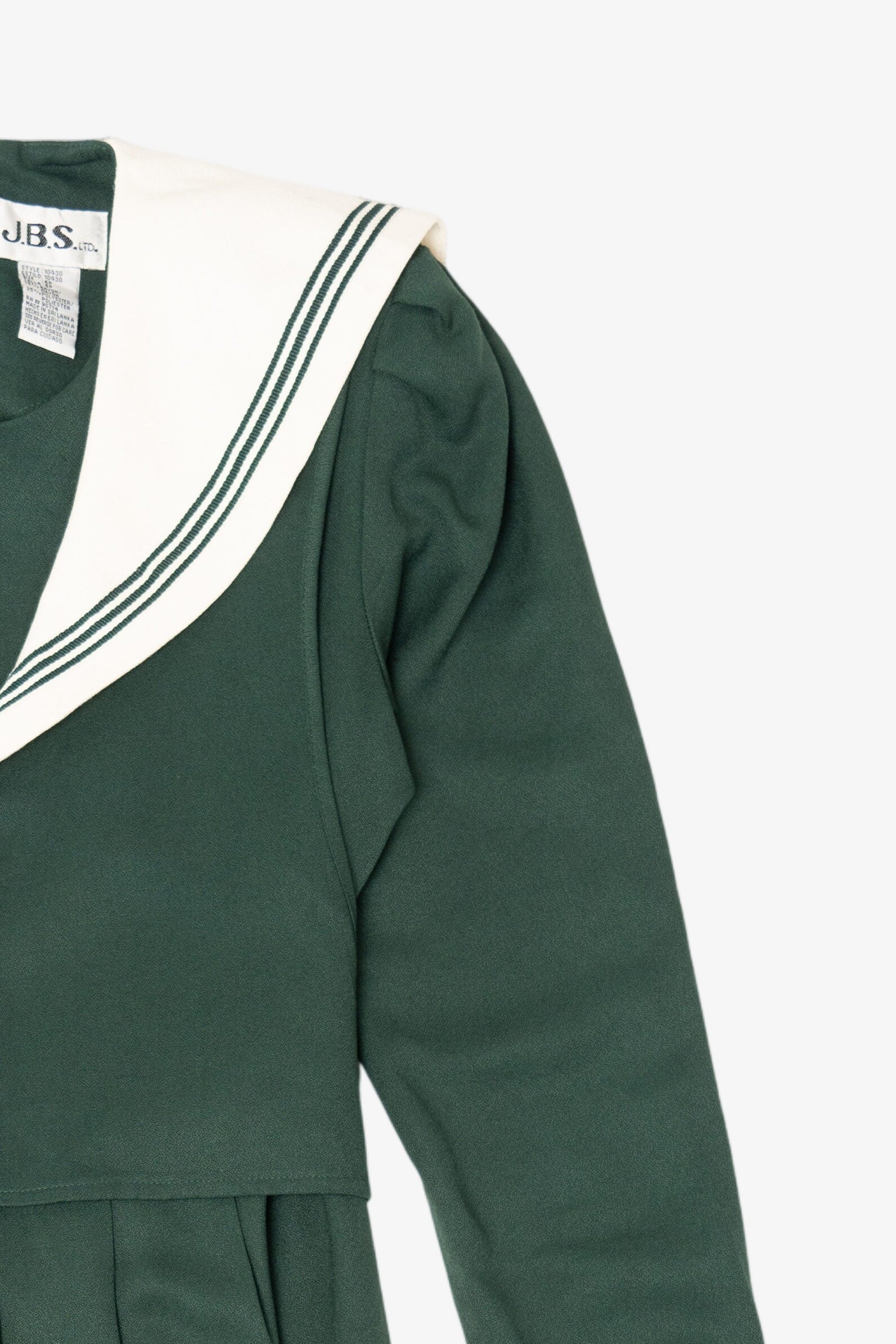 Vintage Green J.B.S. Ltd Collared Sailor Dress (1990s)