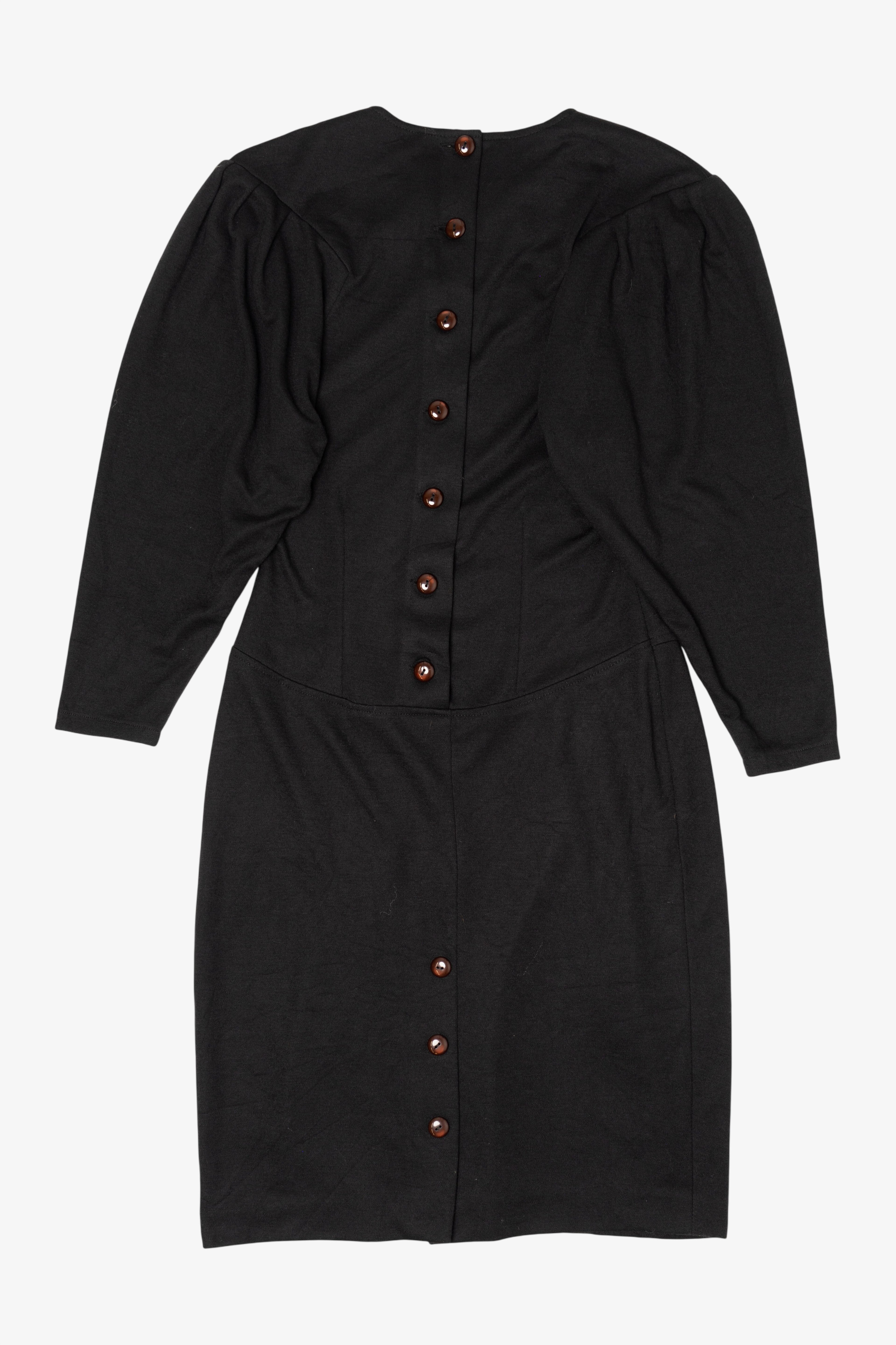 Vintage Black Howard Wolf Midi Dress (1980s)