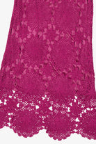 Vintage Pink Trina Turk Crochet Lace Dress (2000s)