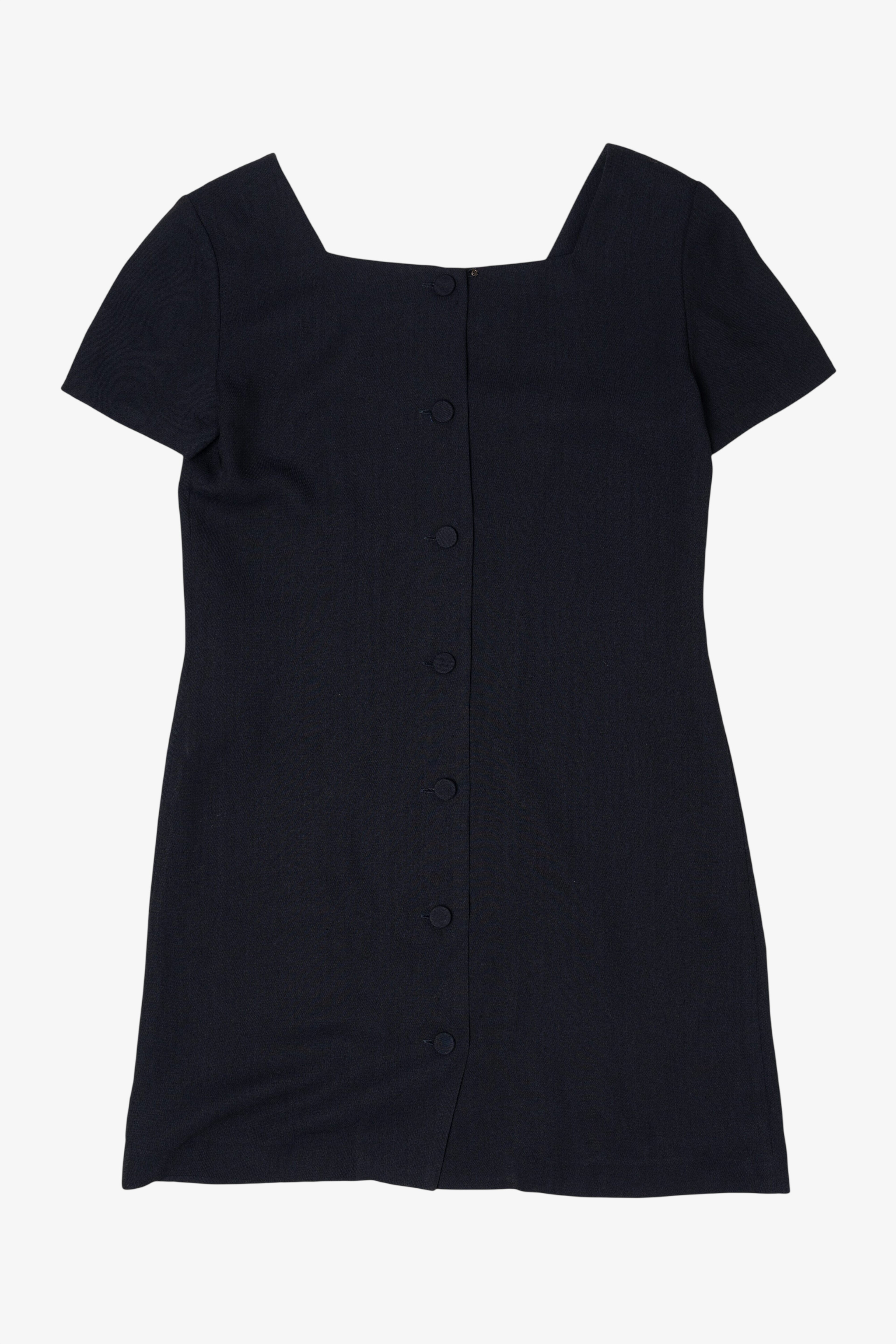 Vintage Black Yves Cossette Depeche Mode Cocktail Dress (1980s)